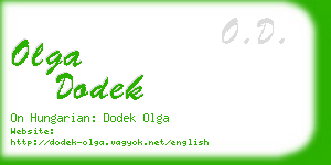 olga dodek business card